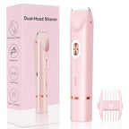 Bepsell 2-in-1 Dual Head Electric Facial & Bikini Hair Trimmer | Rechargeable Waterproof Shaver for Women