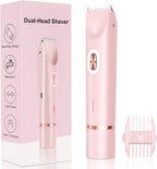 Bepsell 2-in-1 Dual Head Electric Facial & Bikini Hair Trimmer | Rechargeable Waterproof Shaver for Women