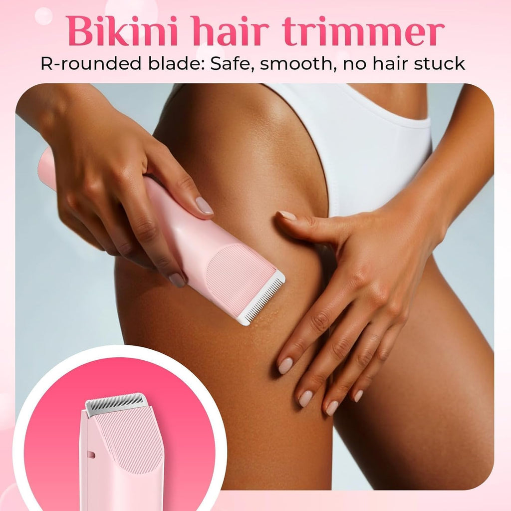 Bepsell 2-in-1 Dual Head Electric Facial & Bikini Hair Trimmer | Rechargeable Waterproof Shaver for Women