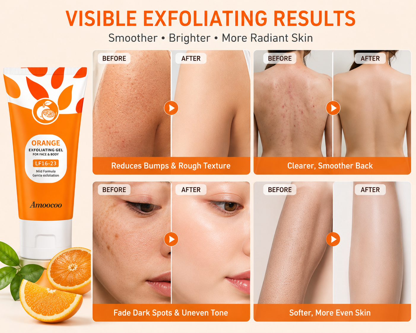 BepGlow Orange Enzymes Exfoliating Brightening Gel (100ml)