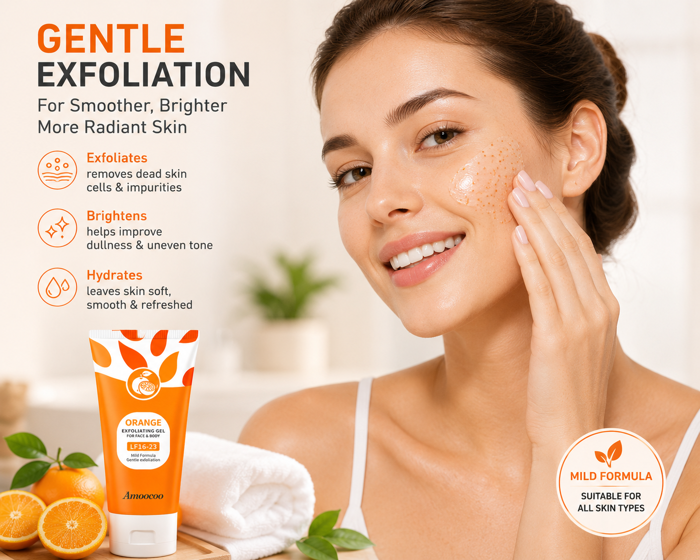 BepGlow Orange Enzymes Exfoliating Brightening Gel (100ml)